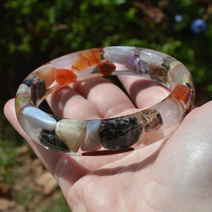 USER Bijoux Résine Acrylique Bracelet Bracelet Exagéré Éblouissant Multicolore Large Irrégulier Carré Acrylique Bracelets pour - Product Image 1