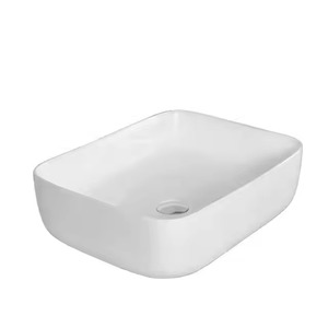 Lavabo de mesa de cerámica cuadrado moderno de diseño italiano Artículos sanitarios de alta calidad de China para fregadero de hotel - Product Image 1