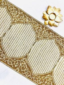 Ensemble de dessous de verre perlé fait à la main napperons de décoration de table de mariage pour centres de table à manger - Product Image 3