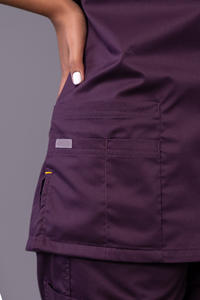 Uniforme Médico Personalizado Unisex con Cuello en V, Mono de Trabajo para Hospital, Manga Corta de Verano, Poliéster y Elastano, para Salón de Belleza, Spa, Uso Dental - Product Image 5