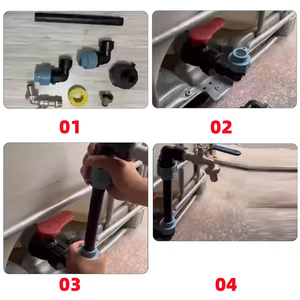 S60*6 Female Thread IBC Ton <strong>Barrel</strong> Connector Kit 3/4 Inch Thread Brass Tap Faucet Kit for Water Tank Aquarium Garden <strong>Barrel</strong> - Product Image 6