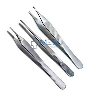 ADSON MICRO 1x2 Fórceps de tejido dentado recto 150 mm 6 \ "Juego de instrumentos de acero quirúrgico manual - Product Image 1