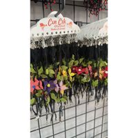Bracelets en tissu brodés de fleurs C+store, dentelle noire, 20mm-29mm, design durable et tendance