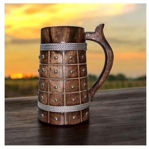 Mug en bois artisanal classique personnalisé pour la maison, le bureau, l'hôtel, mug à bière en bois, mug à thé, avec la meilleure qualité, grossiste en provenance d'Inde - Product Image 1