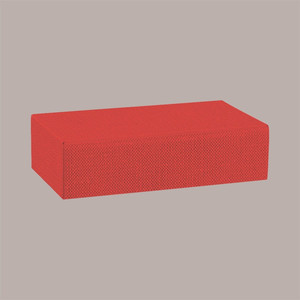 Juego de 10 piezas de estanterías de bodega de papel efecto lino rojo para 2 botellas, 340x180x90 mm - Product Image 2