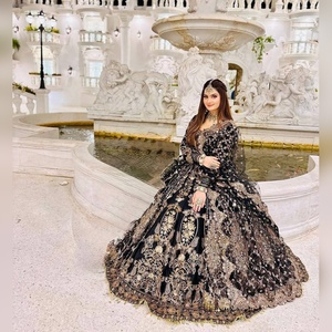 Conjunto de lehenga choli de fiesta de alta calidad mf113 en georgette con lentejuelas, semi-confeccionado, estilo nupcial, con dupatta y blusa elaboradas. - Product Image 2