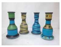 Vases et bases de chicha de luxe Farida en verre égyptien laqué laiton, imprimés sur mesure, remplis d'eau, pour promotion touristique et fumer la chicha