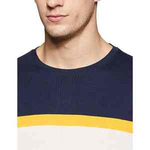 เสื้อยืดผู้ชายผ้าคอตตอนผสมโพลีเอสเตอร์ ไร้ตะเข็บ คุณภาพสูง พิมพ์โลโก้ขนาดใหญ่ สไตล์ลำลอง สตรีทแวร์ - Product Image 4