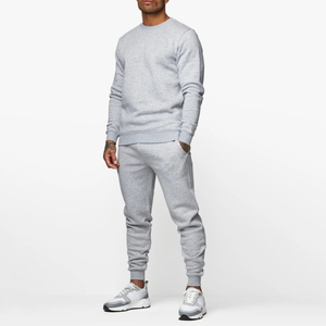 Ensemble de survêtement personnalisé pour homme, coupe classique, sweat-shirt et pantalon de jogging en molleton 100% coton, écologique, hiver, uni - Product Image 1