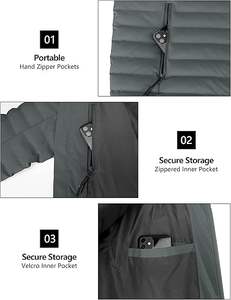 Manteau d'hiver épais et imperméable à l'eau pour hommes Veste d'hiver à capuche chaude et à poches en toile de haute qualité - Product Image 5