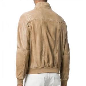 Nouvelle arrivée Veste en cuir pour homme de haute qualité avec tissu en toile Col montant Logo avant - Imperméable et écologique - Product Image 4