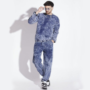 Nouvelle mode Ensembles de survêtements 2 pièces délavés à l'acide pour hommes Survêtement pour couples vierge avec logo personnalisé pour l'hiver - Product Image 1