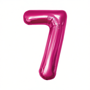 Palloncini Numero Party Love Fucsia N7 45cm Confezione da 12 Pezzi - Product Image 2