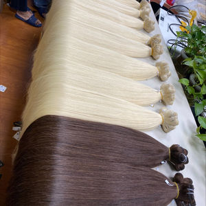 Tissage de cheveux humains vietnamiens lisses naturels Super Double luxe DHL Shipping One Donor Frontal Hair High Remy Virgin Raw - Product Image 1