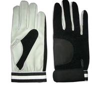 Guantes de Paracaidismo de Verano Unisex de Alta Calidad, Resistentes al Viento, de Cuero, con Dedos Completos, Logotipo Personalizado, Color Negro