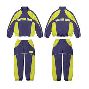 Nuevo chándal cortavientos de poliéster personalizado, ropa de calle, conjunto de pantalones cortos cortavientos, chándal a prueba de viento, conjunto de chaquetas y pantalones cortos con cremallera - Product Image 4