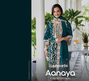 Salwar Kameez ผ้าโปร่งนุ่มดีไซเนอร์ด้วยการปักเพชรผสมผสานที่ลงตัวระหว่างความสง่างามความหรูหราและความสง่างามสำหรับโอกาสพิเศษ