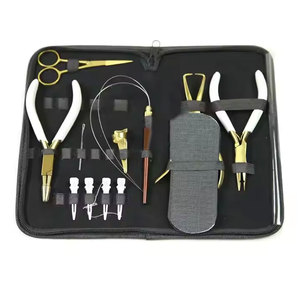 Produit de vente chaud avec votre propre kit d'outils d'extension de cheveux de conception Kit d'outils d'extension de cheveux de haute qualité en acier inoxydable à vendre - Product Image 1