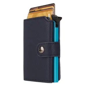 男女简约钱包带钱夹木质RFID碳纤维钱包信用卡卡座15卡容量