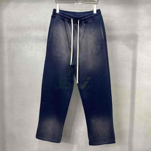 Pantalones Deportivos Personalizados de Lujo para Hombre, Estilo Casual, 100% Algodón, Corte Recto, Cintura Media, con Logotipo Personalizado, Lavados, Estilo Urbano - Product Image 3