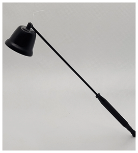 Éteignoir à bougie en laiton en métal avec logo personnalisé et long manche en bois noir pour éteindre la flamme de la bougie en toute sécurité - Product Image 4