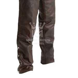 กางเกงหนังลำลองสีทึบกันลมสำหรับฤดูหนาวปรับแต่งได้ทุกความยาวปกติ - Product Image 5