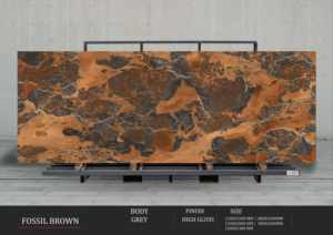 Élégance grise contemporaine définie par des panneaux muraux en porcelaine à haute brillance de 1200x2800 mm - Product Image 3