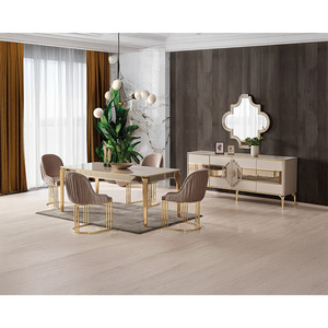 Elegante y Moderno Juego de Comedor de Metal de 6 Piezas, Muebles para el Hogar, Diseño Económico - Product Image 1