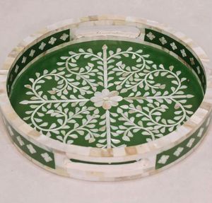 ถาดเสิร์ฟหอยมุกแบบฝังไม้อุปกรณ์ร้านอาหารและโรงแรมหรูหรา - Product Image 6