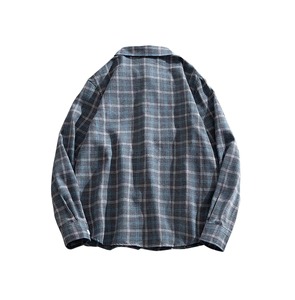 Camisa de Franela de Lujo con Cuello Alto, Cálida, de Algodón Cepillado Grueso, Marca Privada Personalizable, Línea de Invierno para Primavera, Suministro de Fábrica - Product Image 5