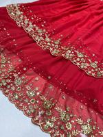 Designer Georgette soie demoiselles d'honneur Lehenga Choli Style traditionnel indien pakistanais fête de mariage porter broderie séquence travail