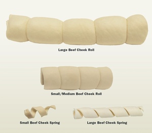 Top <span class=keywords><strong>Dog</strong></span> Chews Beef Cheek Rolls Paquete de 5 huesos de perro de larga duración para masticadores agresivos Golosinas Para Perros Sin cuero crudo - Product Image 2