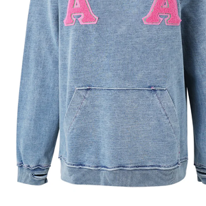 Para AkA Sorority, sudaderas de invierno, lana transpirable, antiencogimiento/antiarrugas/antipilling, tinte liso de mezclilla 3D - Product Image 3