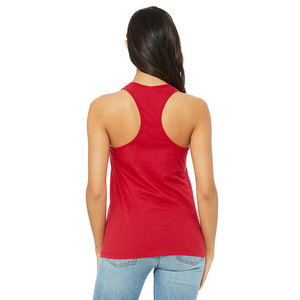 B + C Débardeur Racerback rouge pour femme Maillot respirant avec décoration en dentelle Fermeture à boutons Ajustement décontracté pour l'impression DTG - Product Image 2