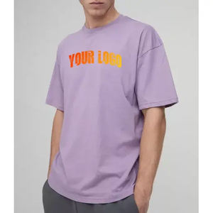 280g peso pesado en blanco liso 100% algodón camiseta Anti encogido de gran tamaño de lujo de gran tamaño de talla grande camiseta para hombres - Product Image 1