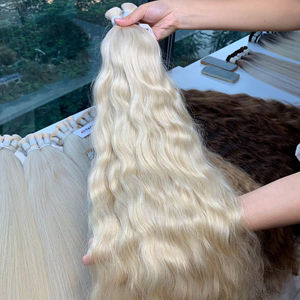 Extensiones de Cabello Humano Vietnamita Nasa Hair, 100g, Color Claro, 55cm de Largo, Súper Dobles, en Paquetes - Product Image 1