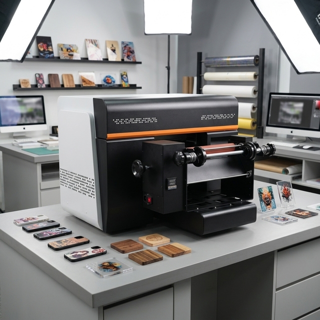 Automatic New Small Format A3 UV Ink Flatbed Printer for Custom Logo Printing on Wood Glass Metal Plastic