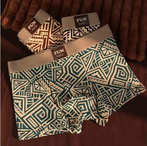 Wholesales Elastic Waistband Cotton <b>Men's</b> <b>Underwear</b> Breathable Underpant Comfortable Plaid <b>Men's</b> Woven Boxer Shorts - Product Image 1