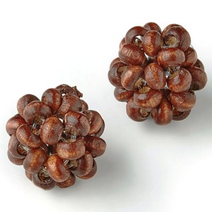 ลูกปัดไม้12x8มม. ลูกปัดทรงรีสีและลูกปัดไม้รูปทรงวงรีทำด้วยมือสินค้าอินเดีย - Product Image 3