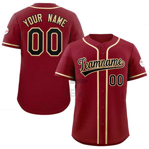 Made Baseball Jersey Hombres Poliéster Rayas Equipo Uniforme Bordado Logo Alta Calidad Transpirable Venta al por mayor Ropa Deportiva Proveedor - Product Image 1