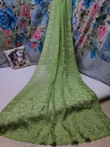 Bollywood Georgette Sari Collection para adultos Hilo hermoso y trabajo de piedra Swarovski con blusa - Product Image 4