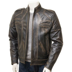 แจ็คเก็ตหนังลำลองผู้ชายรุ่นใหม่ล่าสุด สไตล์ไฮสตรีท ลายเรียบ กันน้ำ ระบายอากาศ กันลม คุณภาพสูงสำหรับฤดูหนาว - Product Image 1