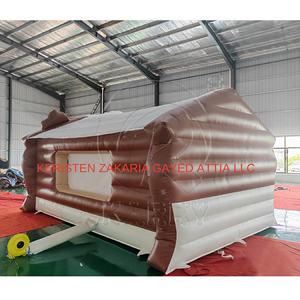 Commercial <b>Inflatable</b> Santa Claus Grotto Tent Christmas Advertising <b>Inflatable</b> Santa <b>House</b> 0.55mm PVC with 3 Years Warranty - Product Image 2