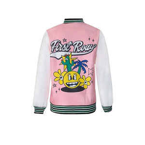 Wholesale Premium Quality Women Varsity Jacket Long Sleeve Cropped Baseball Jacket Bomber <b>Coats</b> Streetwear Varsity Jackets - Product Image 5