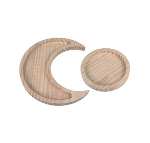 Bandeja de Madera de Acacia con Forma de Luna y Estrella, Bandeja de Madera para Mesa de Centro, Estilo Rústico, Gran Venta - Product Image 5