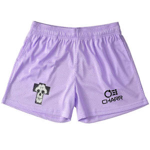 Pantalones cortos de malla de doble capa para hombre de diseño personalizado, pantalones cortos de verano transpirables de poliéster 100% con servicio OEM de sublimación completa - Product Image 4