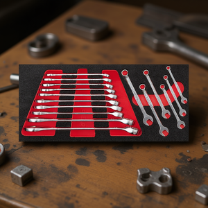 Jeu de clés à douille combinées Usag de 16 pièces, clés à douille bicolores - Product Image 3