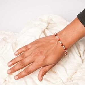 <b>Beautiful</b> Design Solid 925 Sterling Silver Carnelian Gemstone Handmade Fine Silver Bracelet Jewelry 925 Sterling Silver Jewelry - Product Image 2