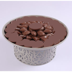 Cuenco de Metal blanco de la mejor calidad, diseño recortado árabe, Cuenco para dulces de Chocolate, cuenco decorativo elegante para servir postres de Chocolate - Product Image 1