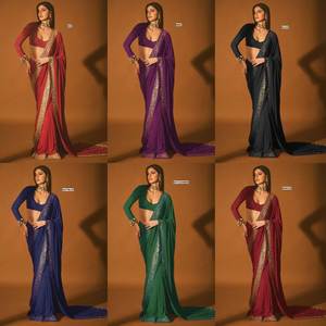 Sari de secuencia de diseñador indio/Sari para mujer, saris de secuencia de último diseñador, saris de lentejuelas indias, ropa de fiesta, boda - Product Image 1